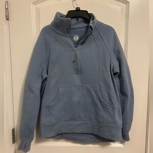Lululemon Blue Quarter-Zip Scuba Pullover